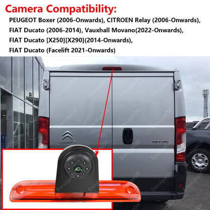 Fiat Ducato Peugeot Boxer Wireless Rear Brake Light Reversing Camera &7" Monitor2