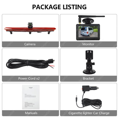 Wireless Reverse Camera Kit For VW Transporter T5 T5.1 Tailgate Single Door Only9