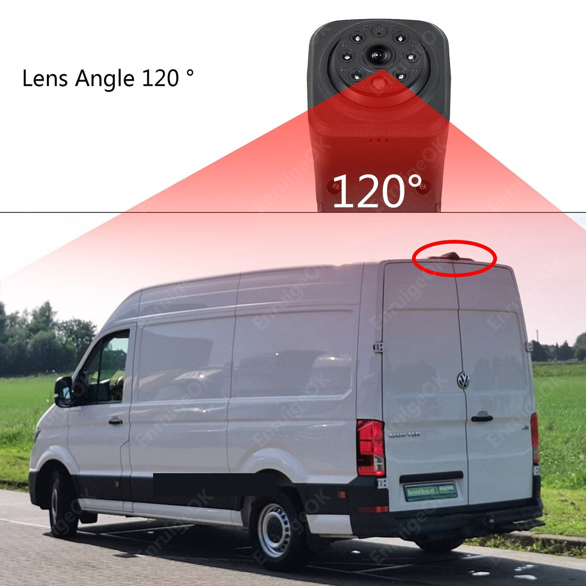 Reverse Camera Kit for VW Crafter MK2 & MAN TGE Rear Brake Light (2017-Onwards)8