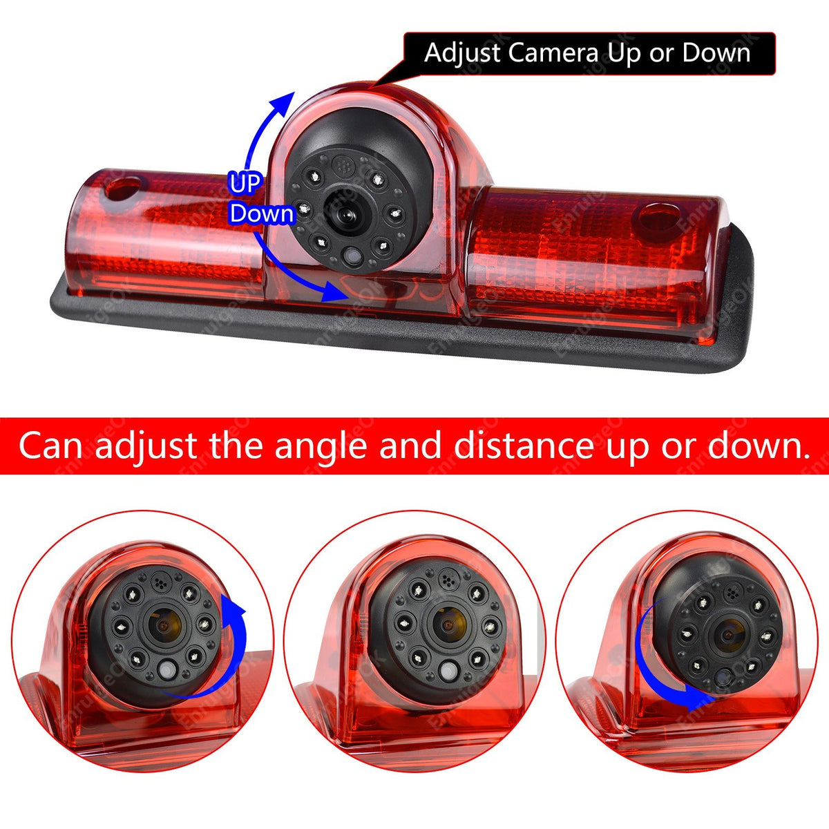 Brake Light Rear View Backup Camera For Nissan NV 1500 2500 3500 & Split Monitor4