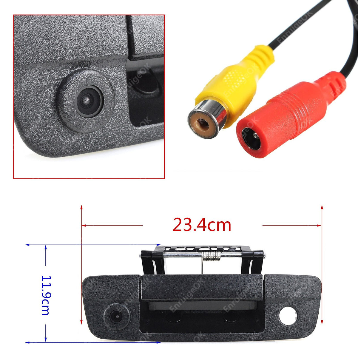 Tailgate Handle Backup Camera For 2009-2017 Dodge Ram 1500 2500 3500&Monitor Kit3