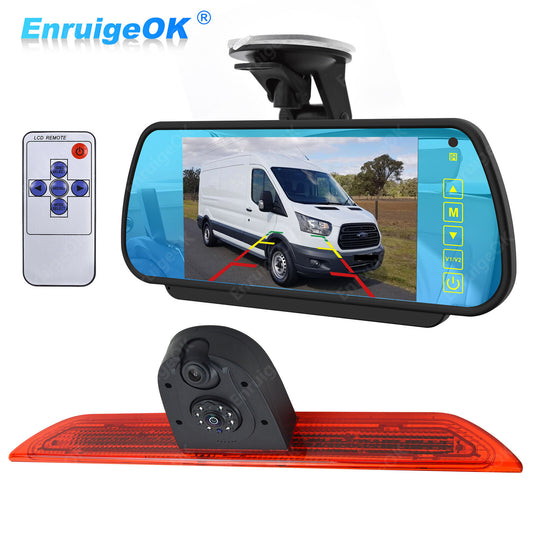 Ford Transit 350 MK8 Dual Rear Brake Light Reversing Camera & 7" Mirror Monitor0