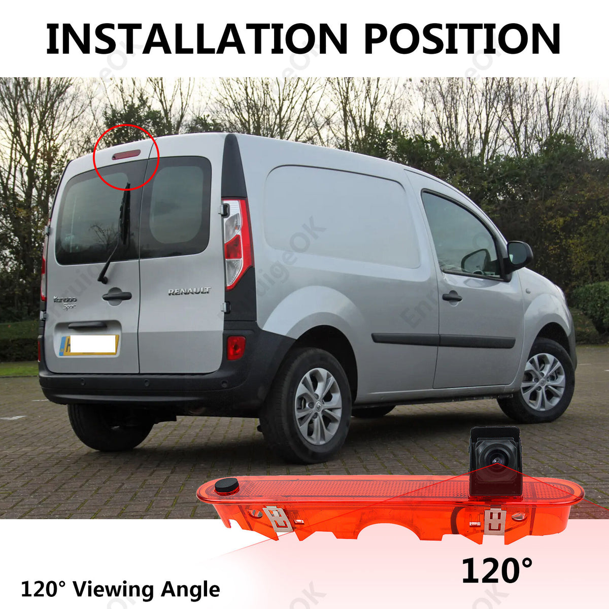 Brake Light Reversing Camera For Renault Kangoo Mercedes Citan+7" Mirror Monitor14