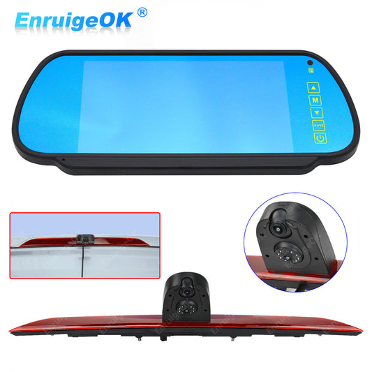 7" Mirror Monitor &Dual Lens Rear Brake Light Reverse Camera for Maxus Deliver 90