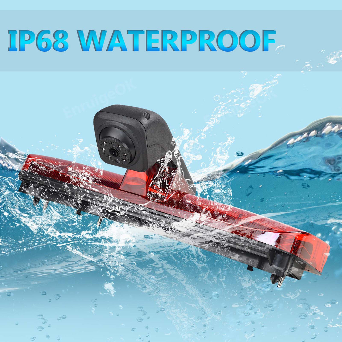 Rear Brake Light Reverse Camera For Ford Transit Connect & 7" Mirror Monitor Kit8