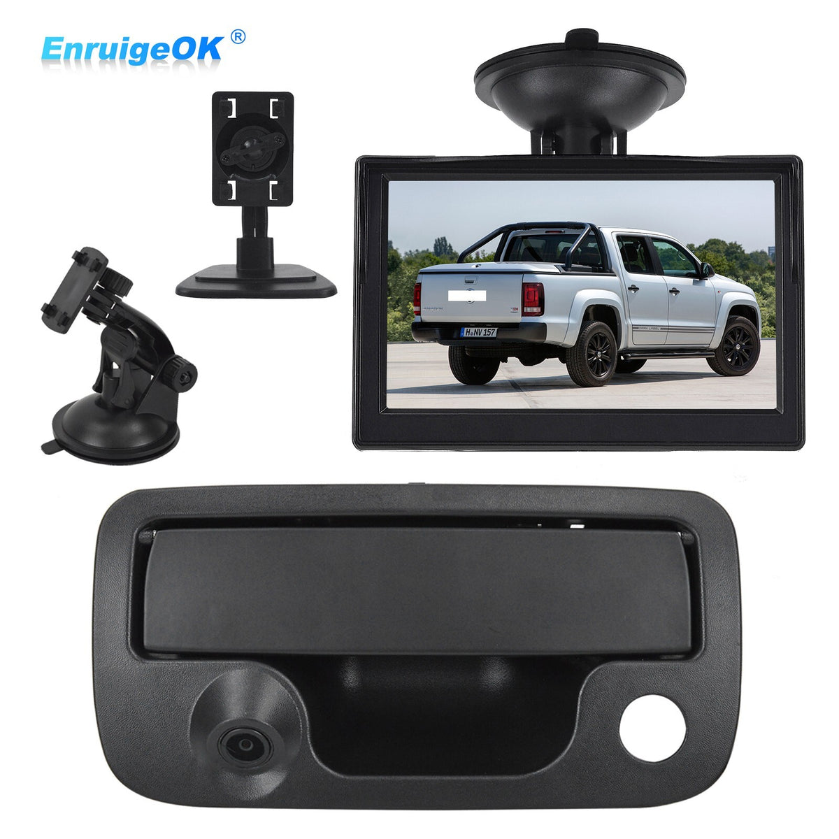 For 2010-2020 VW Amarok Tailgate Handle with Rear View Backup Camera Kit0