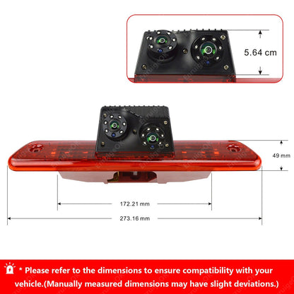 New Brake Light Reversing Camera For Peugeot Expert MK2 + 6.86'' Split Screen5