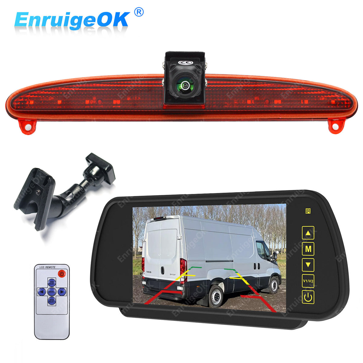 7" Monitor & Rear Brake Light Reversing Camera For IVECO DAILY 2015-20200