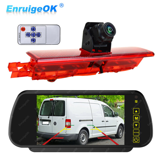 7" Monitor & Rear Brake Light Reversing Camera for Volkswagen VW Caddy Mk30