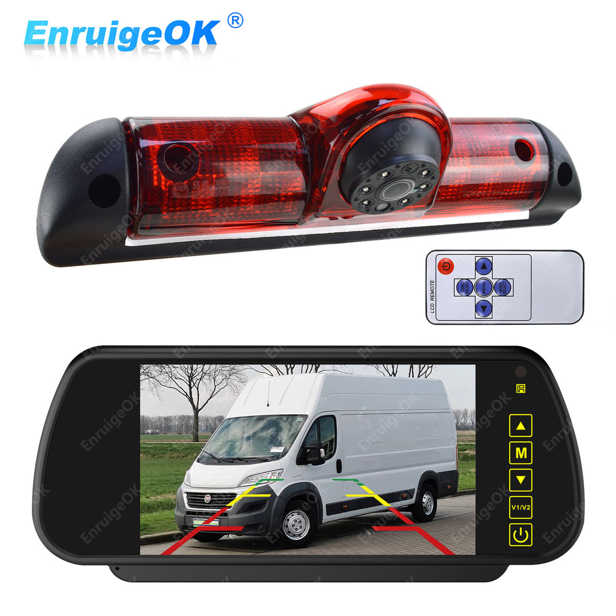 7" Monitor & Rear Brake Light Reversing Camera Kit For Citroen Relay Fiat Ducato0