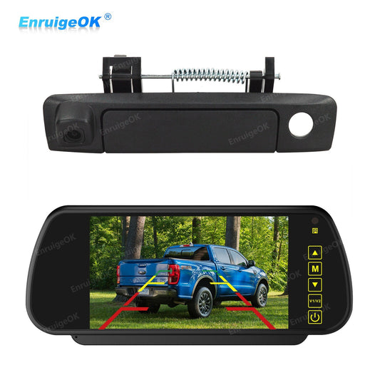 Tailgate Handle Backup Rear View Camera for Ford Ranger Mazda BT50 + 7'' Monitor0