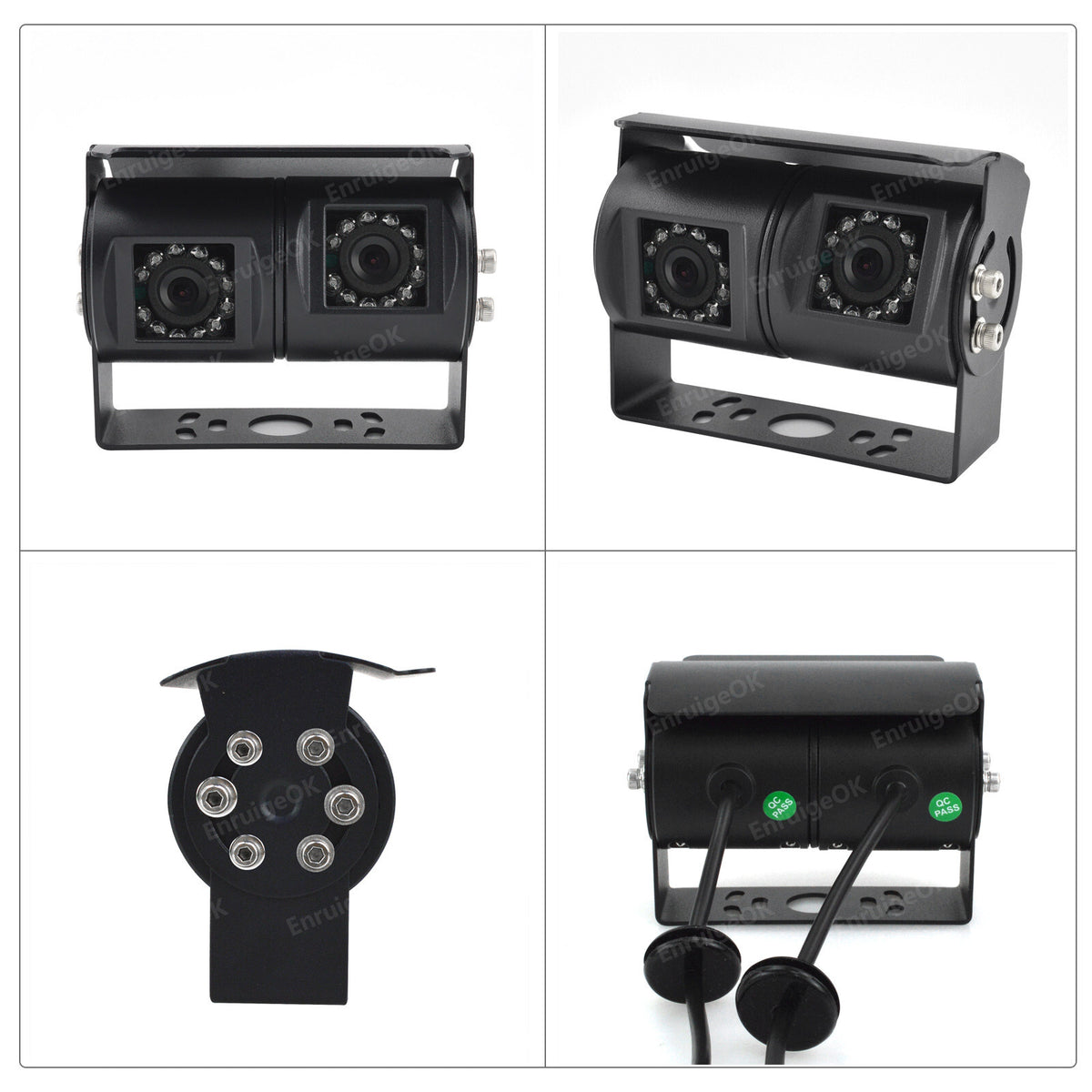 4PIN Motorhome Van Dual Twin Reversing Rear View Parking Backup Camera6
