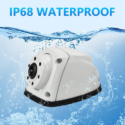 White 4PIN Forward/Side View Camera 5 IR LEDs Waterproof 9-35v Truck Caravan Rv6