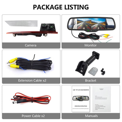 Rear Brake light Reversing Camera for Ford Transit Custom 2012-2015 Barn Doors2