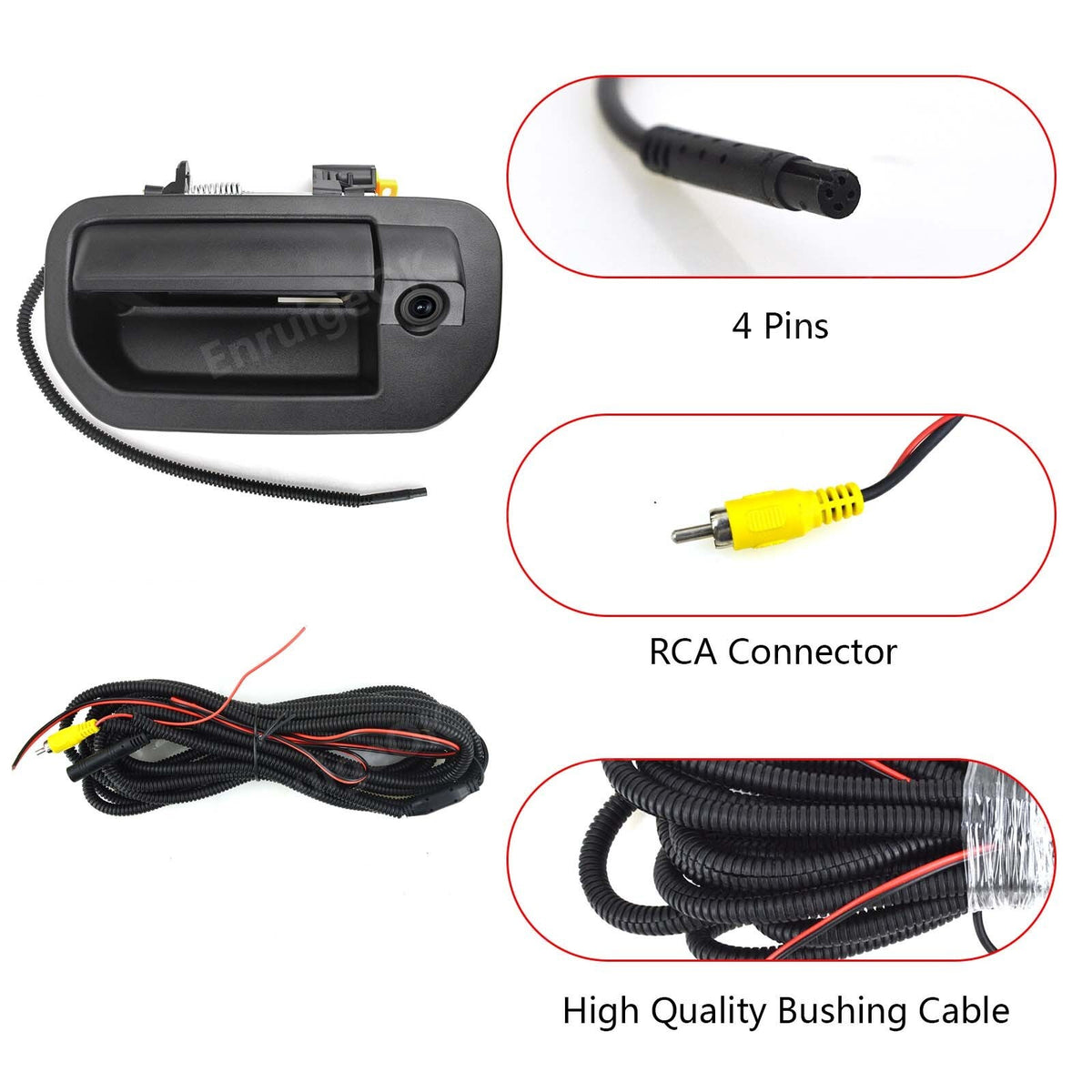 For Honda Ridgeline Tailgate Handle with Backup Camera 2006-2014 & Monitor Kit4