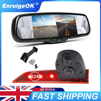 Brake Light Reverse Camera Kit for Ford Transit Custom 2016-Present Barn Doors0