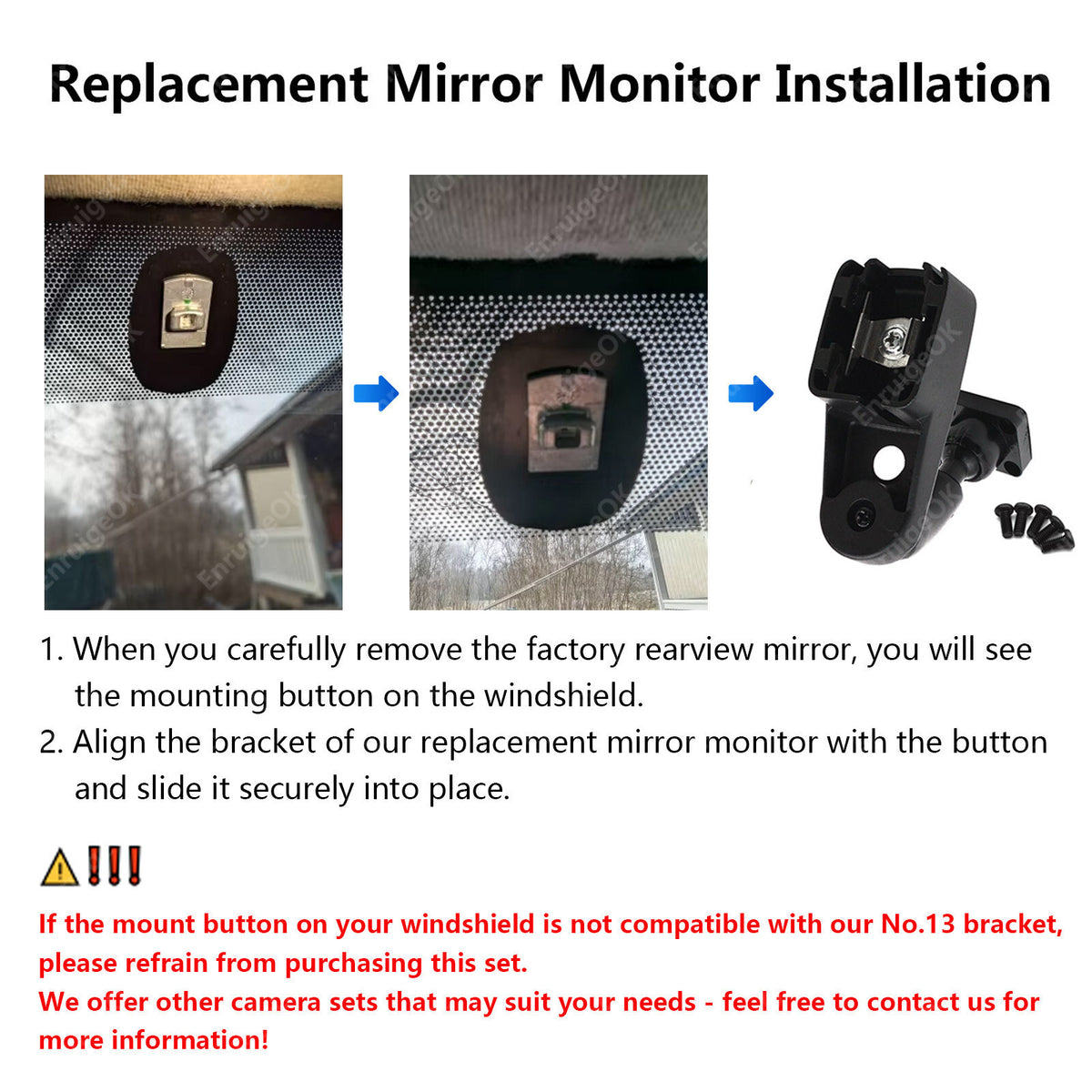 7" Monitor Brake Light Reversing Camera For Mercedes-Benz Citan / Renault Kangoo5