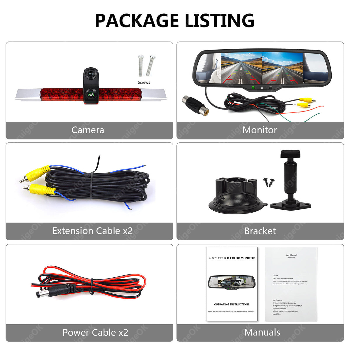 Universal Dual-Lens Rear Brake Light Reversing Camera for Vans and Motorhomes9