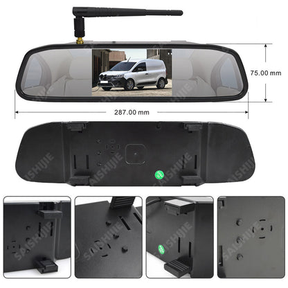 Wireless Rear Brake Light Reversing Camera for Renault Kangoo & 4.3" Monitor Kit10