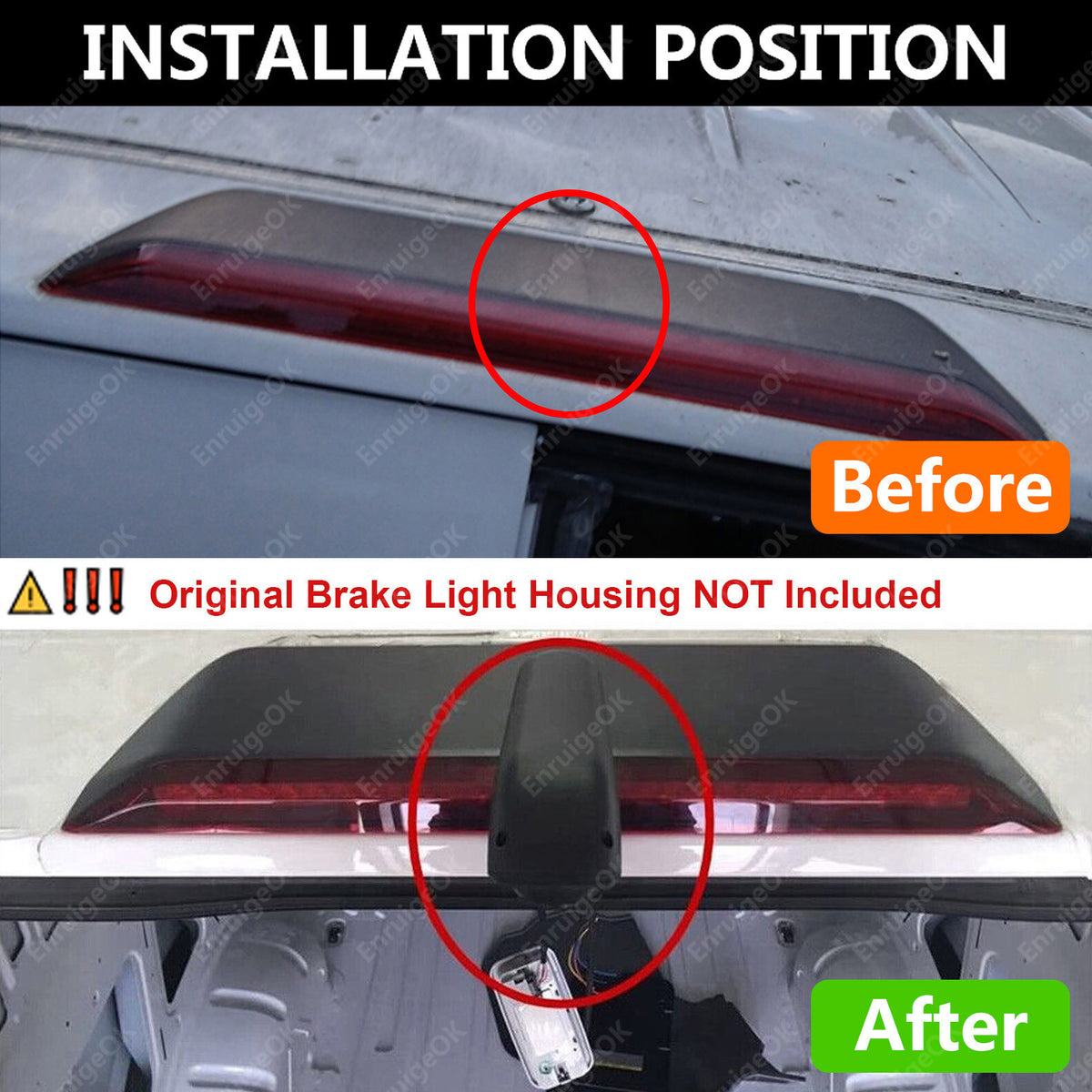 Reverse Camera for MAN TGE VW Crafter MK2 Rear Brake Light & 6.86" Split Monitor3