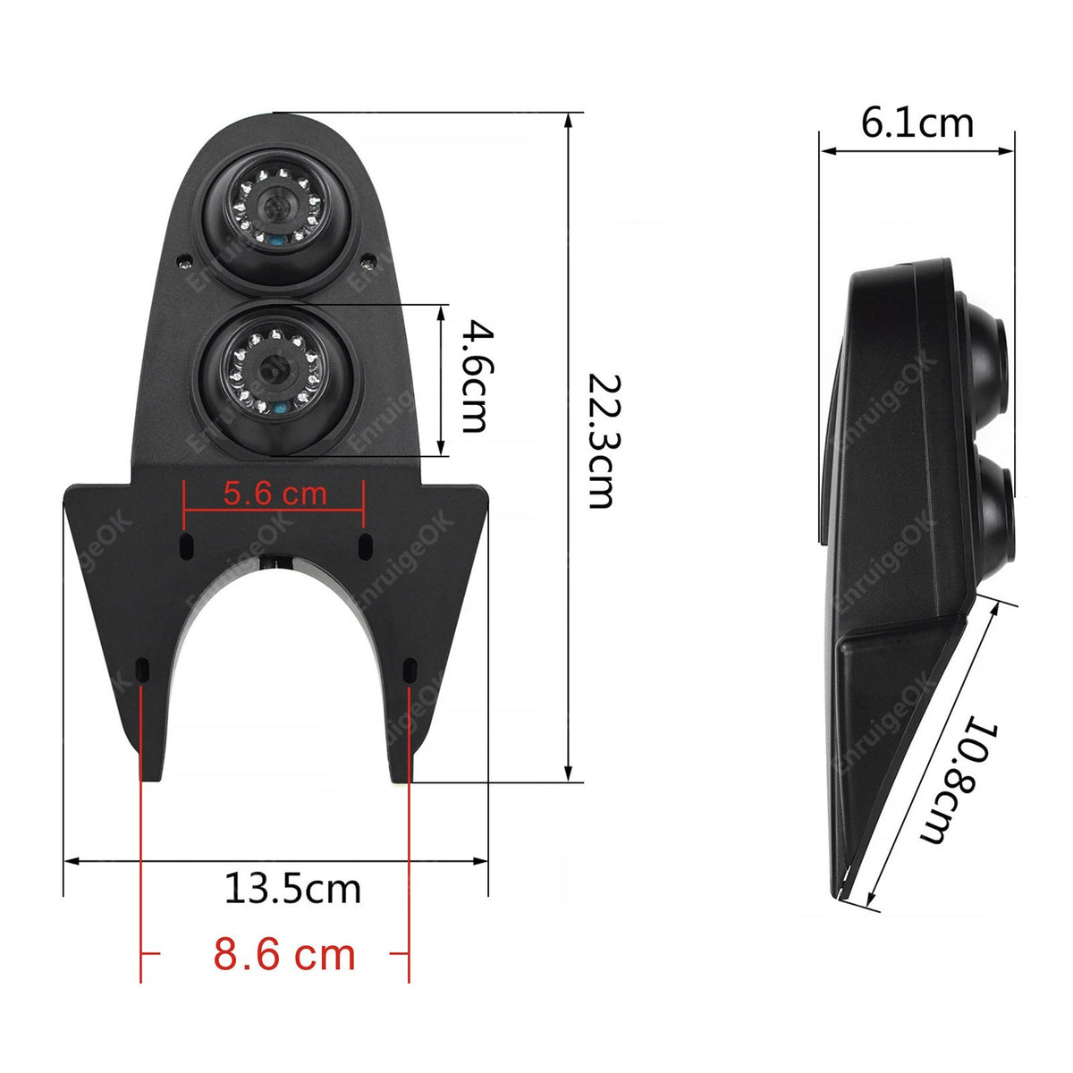 Dual Rear Brake Light Reverse Camera for Mercedes Sprinter Van + 6.86" Monitor5