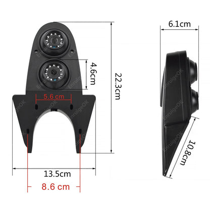 Dual Rear Brake Light Reverse Camera for Mercedes Sprinter Van + 6.86" Monitor5