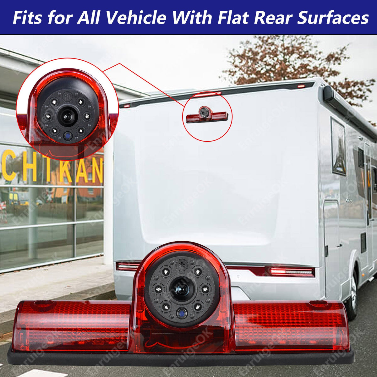 Rear Brake Light Reversing Camera Kit & 6.86" DVR Display for Van/Bus/Motorhome1
