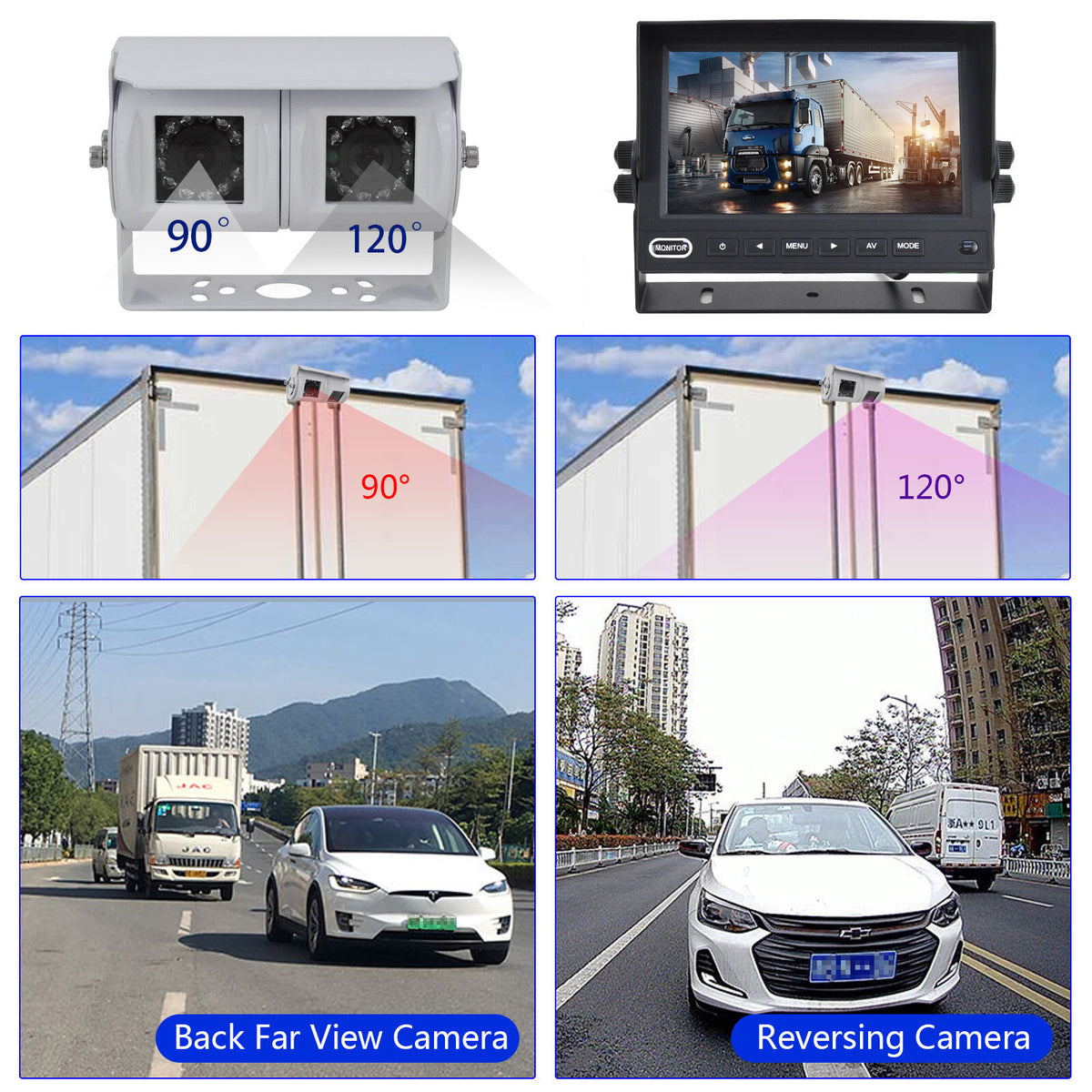 Motorhome Van Dual Rear View Reversing Camera Kit for Commercial Vehicles2