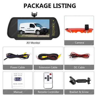 Rear View Brake Light Reversing Camera Kit for Renault Kangoo Mercedes Citan9