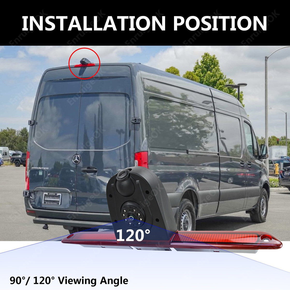 Dual Lens Brake Light Rear View Backup Camera for Mercedes Sprinter VW Crafter9