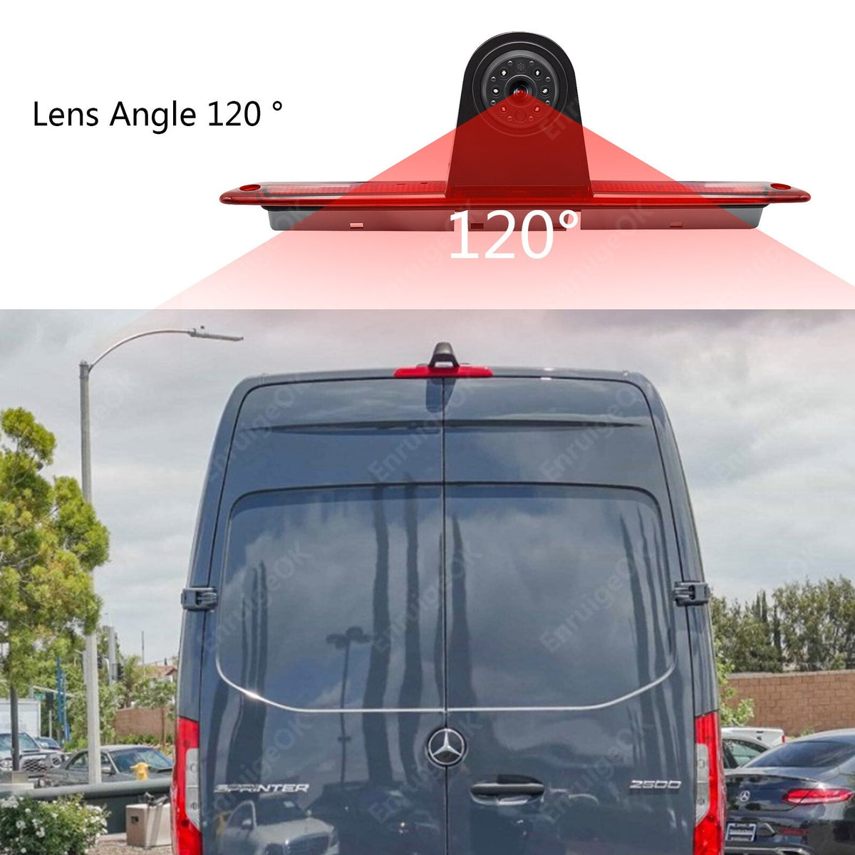 3rd Brake Light Rear View Backup Camera for Mercedes Sprinter VW Crafter Van7