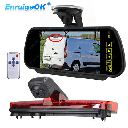 Rear Brake Light Reverse Camera For Ford Transit Connect & 7" Mirror Monitor Kit0