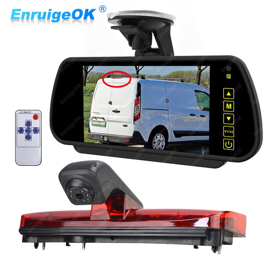 Rear Brake Light Reverse Camera For Ford Transit Connect & 7" Mirror Monitor Kit0