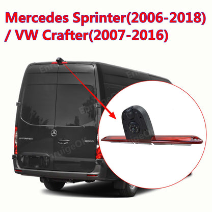 7" Monitor Windscreen Cup &Dual Brake Light Reverse Camera For Mercedes Sprinter2