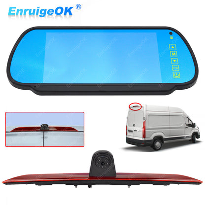 7" Mirror Monitor & Rear Brake Light Reversing Camera for Maxus Deliver 9 Van0