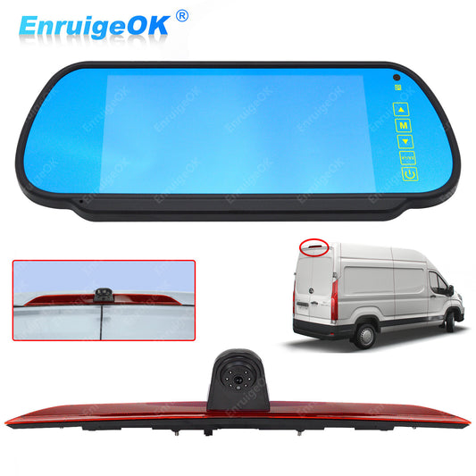 7" Mirror Monitor & Rear Brake Light Reversing Camera for Maxus Deliver 9 Van0