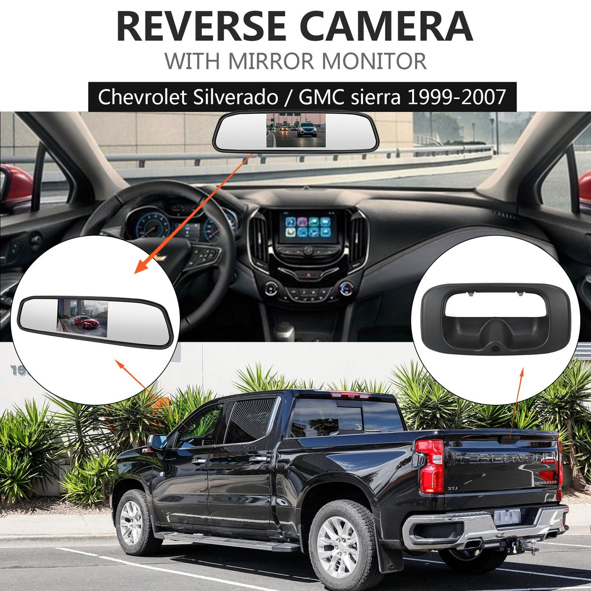 Tailgate Handle Backup Camera Kit for Chevrolet Silverado/GMC Sierra (1999-2006)1