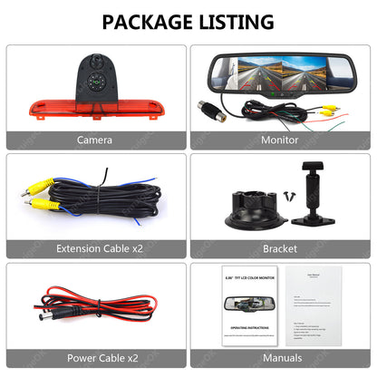 Peugeot Boxer Citroen Relay Brake Light Reversing Camera&6.86" Dual Split Screen11
