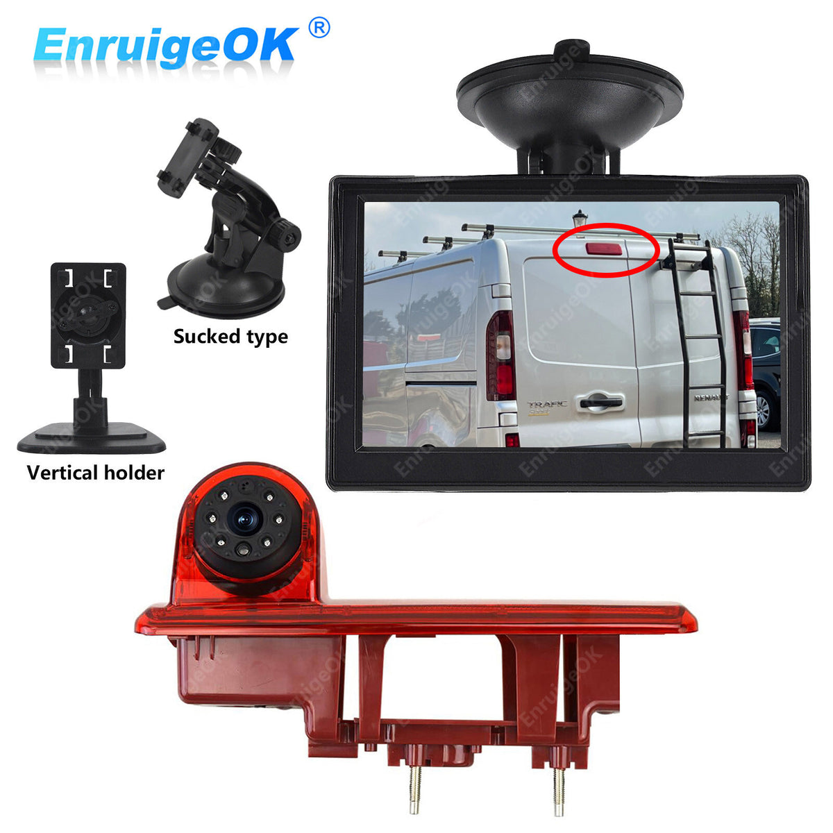 Brake Light Reverse Rear View Camera Kit For Opel Vivaro Vauxhall Renault Trafic0