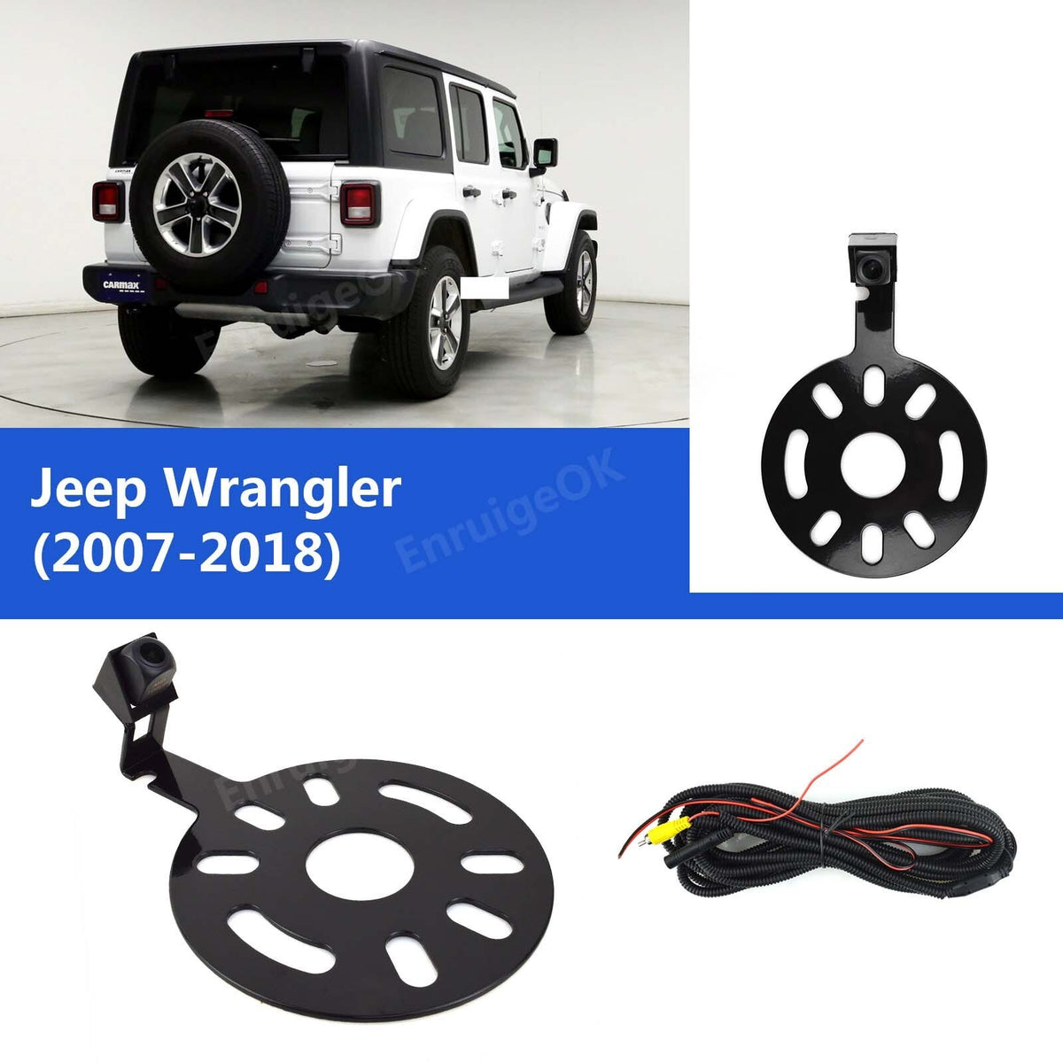 Car Rear View Backup Camera Reverse Camera Kit For 2007-2018 Jeep Wrangler Spare1