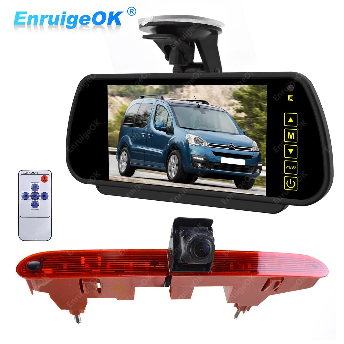 Reverse Camera For Citroen Berlingo Peugeot Partner Mk2 Mk3 Rear Fit+ 7" Monitor0