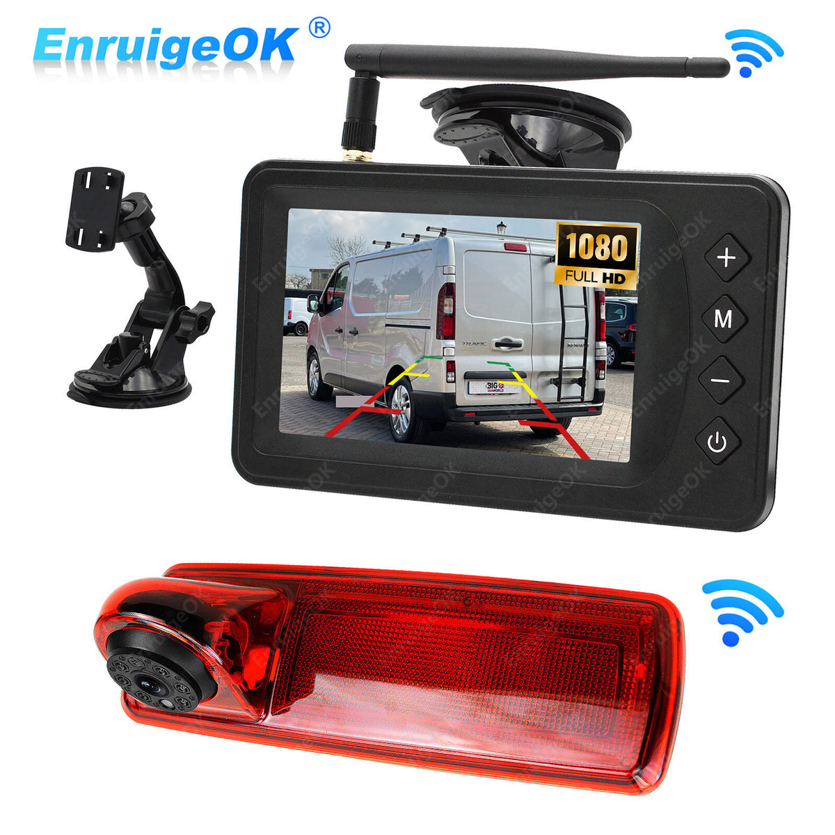 Wireless Rear Brake Light Reversing Camera Kit For Opel Vivaro Renault Trafic0