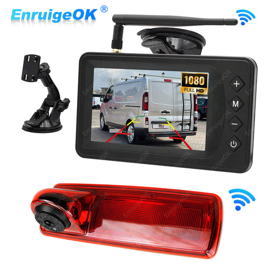 Wireless Rear Brake Light Reversing Camera Kit For Opel Vivaro Renault Trafic0