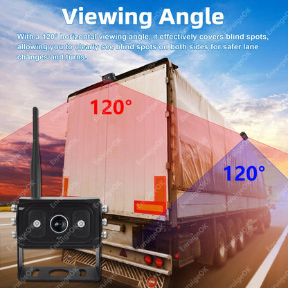 Wireless 10.1" DVR Monitor Split Screen 1080P Rear View Camera BSD For Truck/Bus7