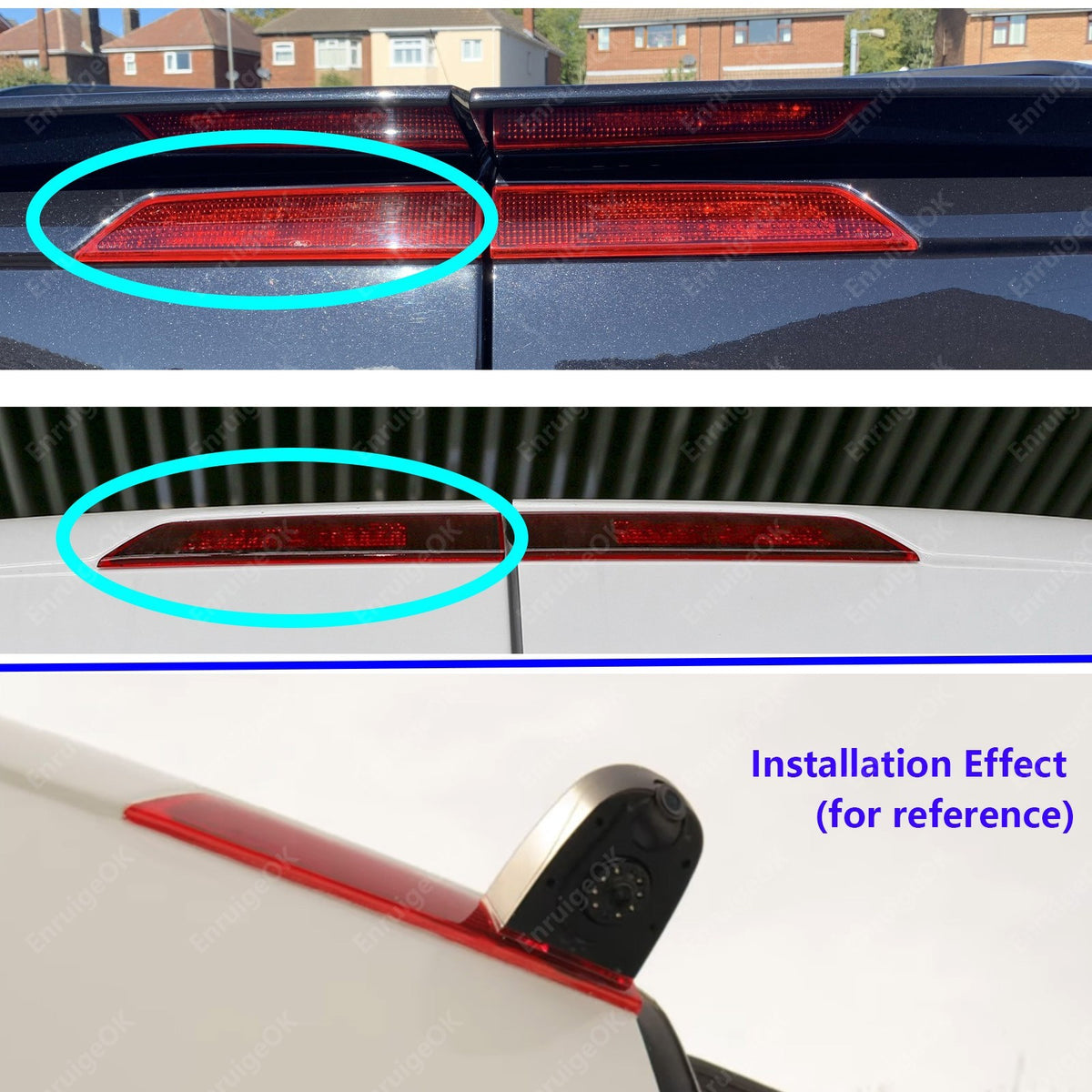 Rear Brake Light Camerse Kit for Ford Transit Custom Van 2012-2015 Bulb Version3