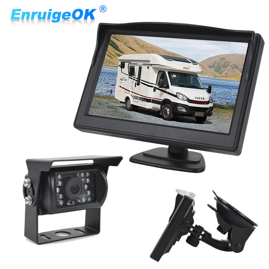 5" TFT LCD Rear View Monitor Screen 10M Reverse Camera Kit For Truck Bus Van0