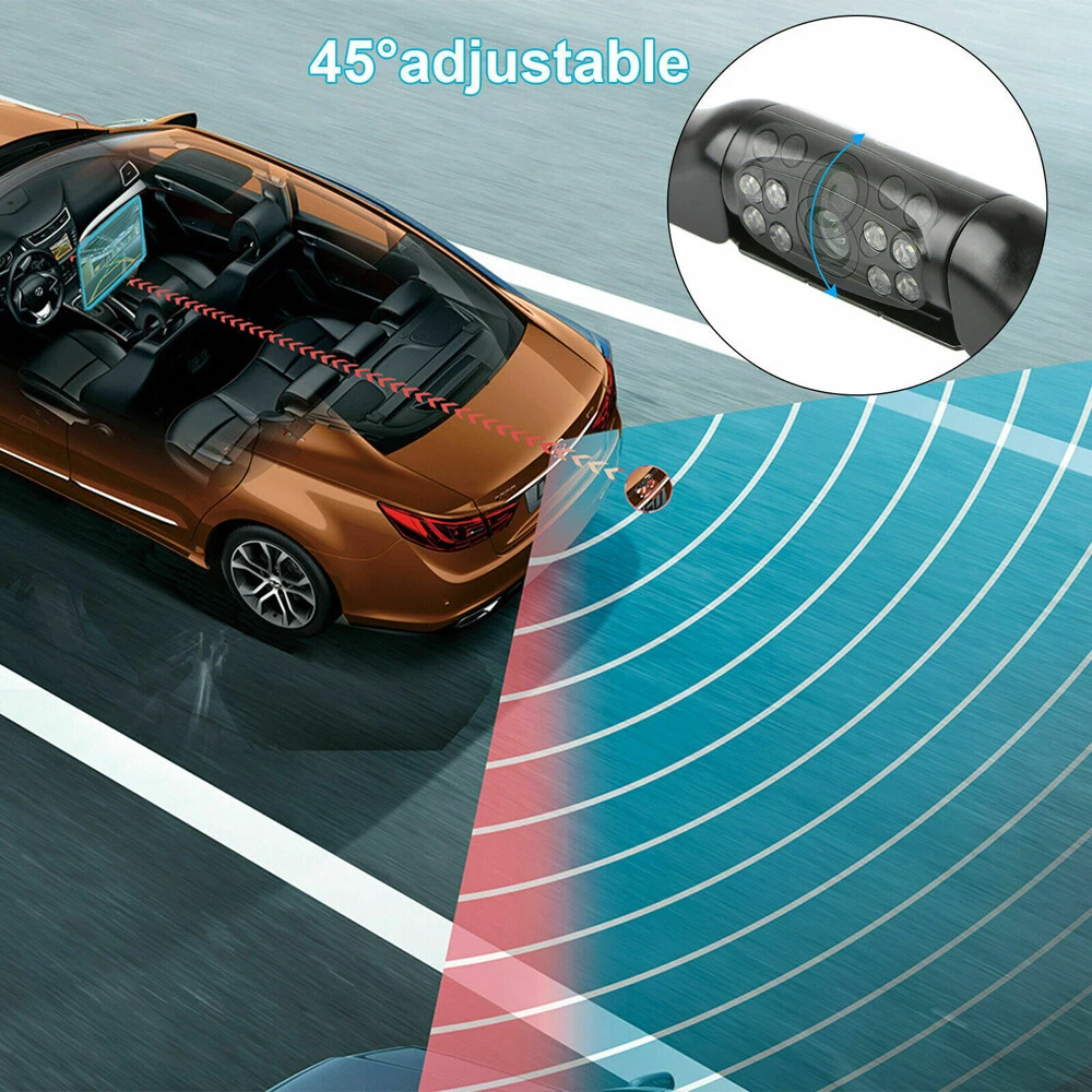 Parking Camera Wide 170° Waterproof Night Vision Car Rear View Reverse Backup5