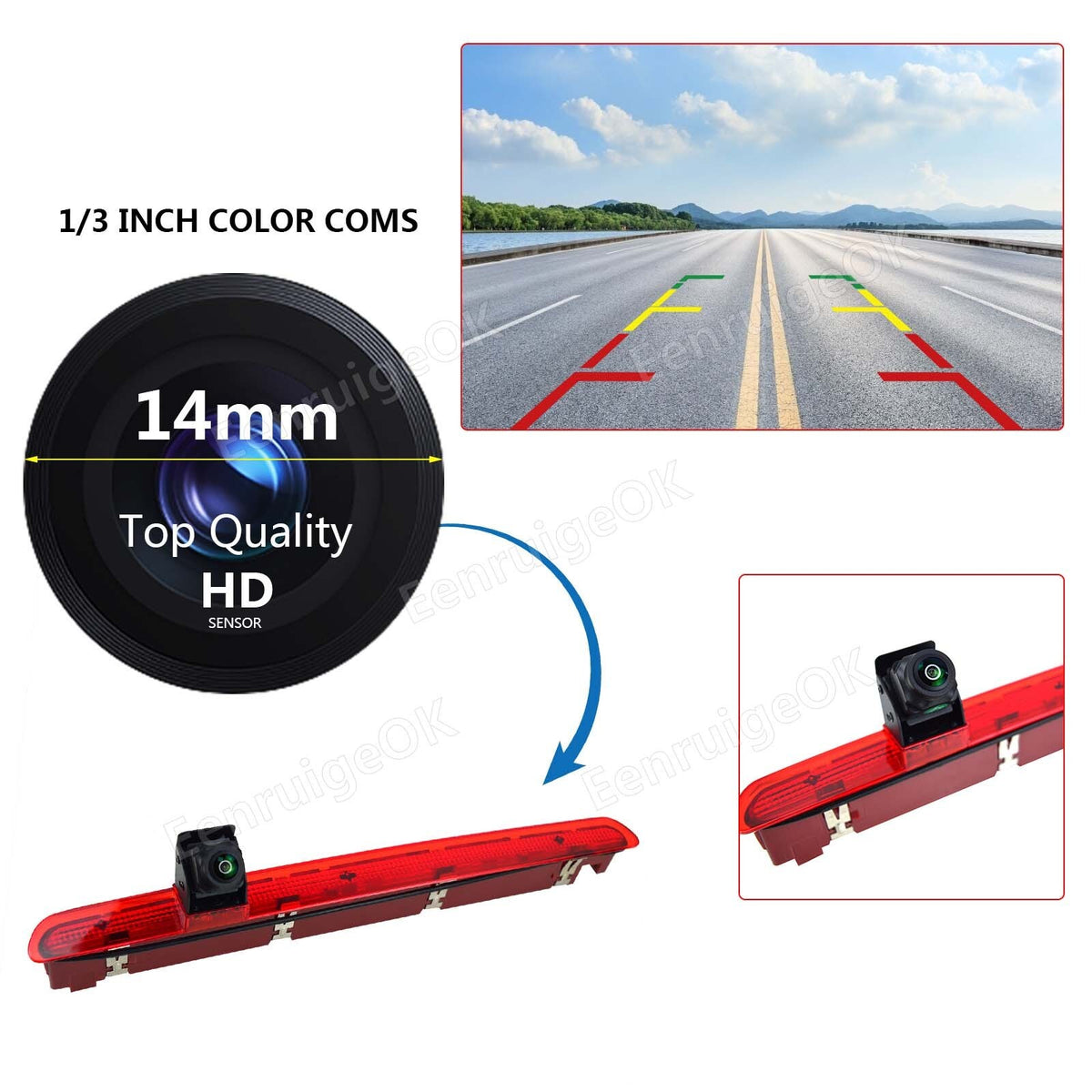 Brake Light Reversing Reverse Camera For VW Transporter T6 Van 2016 Onwards8