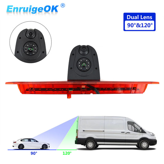 Dual Lens Rear Brake Light Parking Camera For Ford Transit 350 MK8 2014-Present0
