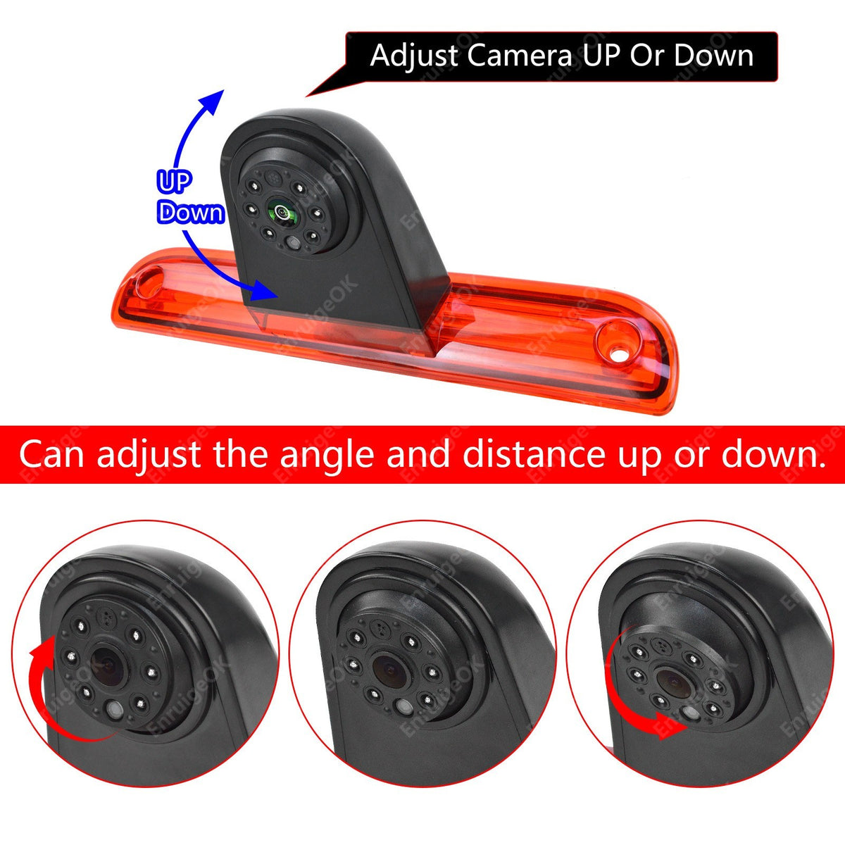 Fiat Ducato Peugeot Boxer Wireless Rear Brake Light Reversing Camera &7" Monitor5